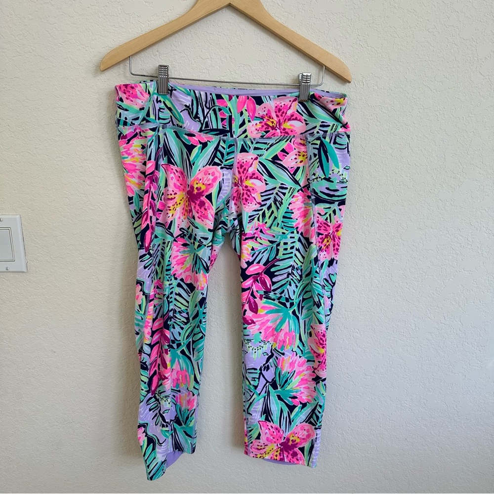 Lilly Pulitzer Luxeletic Crop Leggings Sz XL